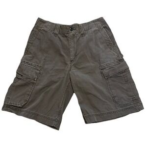 VTG Y2K Old Navy Surplus Cargo Shorts Chocolate Brown Size 30 Military Utility